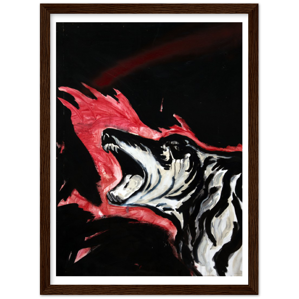 Untitled (Laughing Dog, Flames)