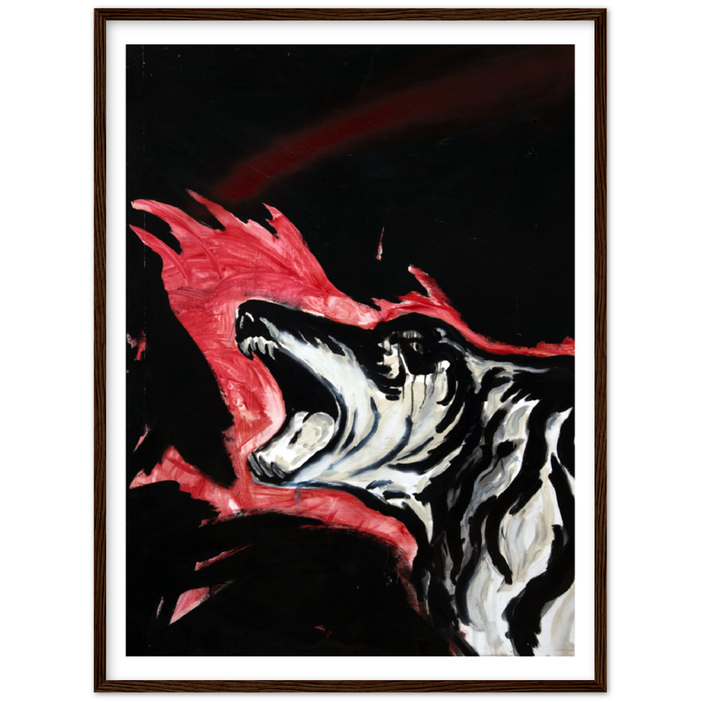 Untitled (Laughing Dog, Flames)