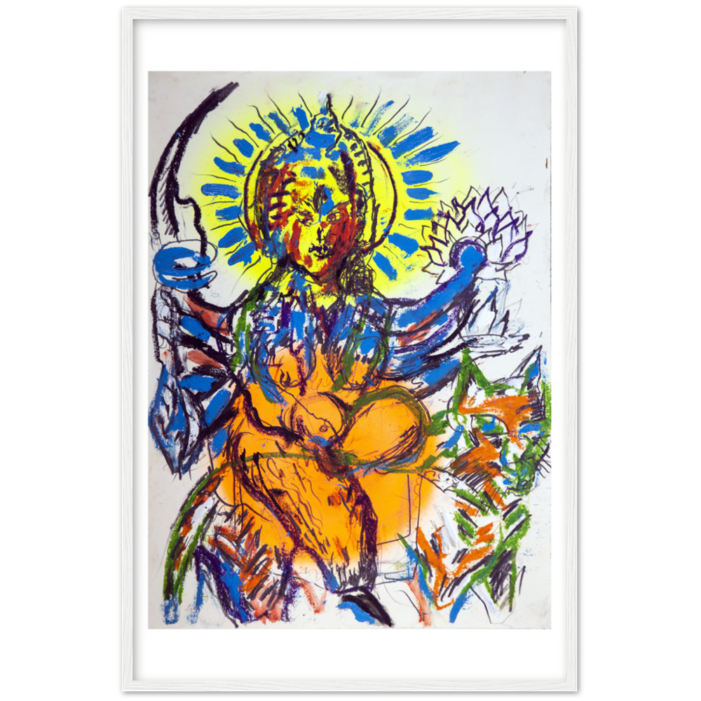 Untitled (Radiant Blue Durga, Orange Tiger)