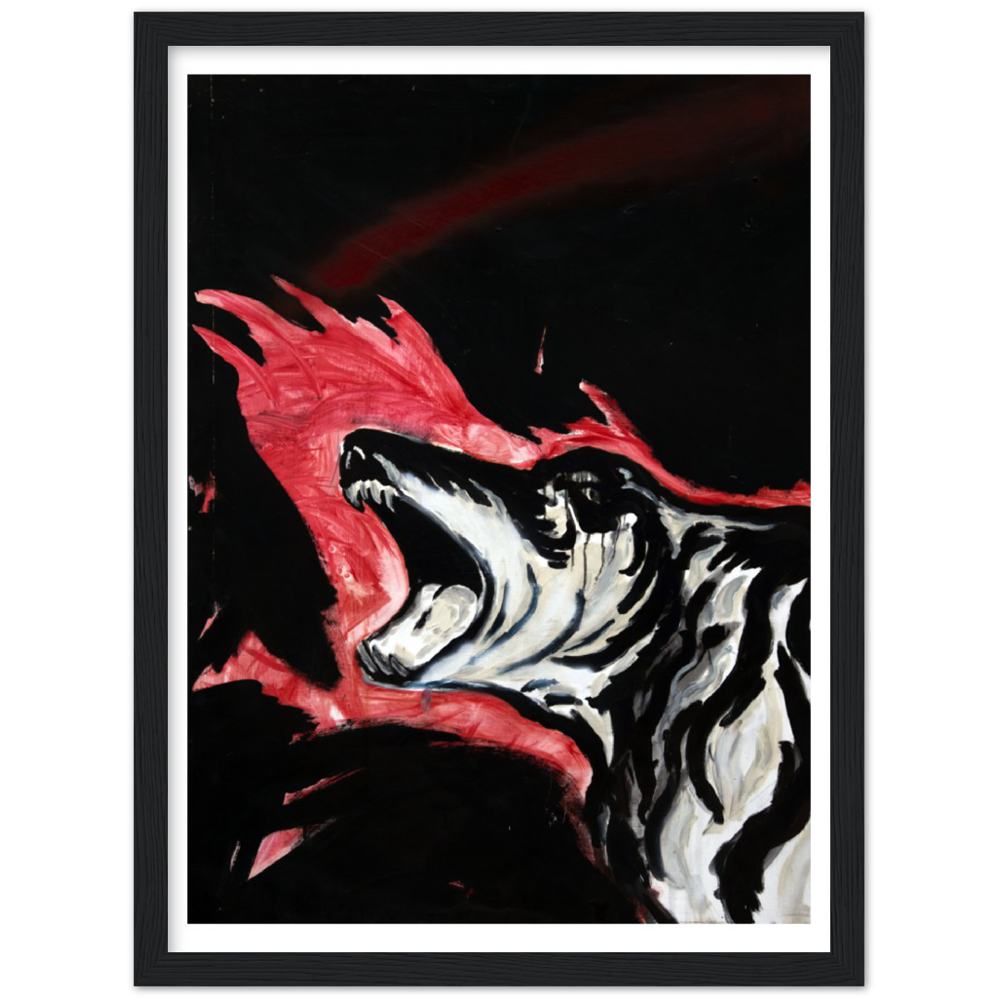 Untitled (Laughing Dog, Flames)
