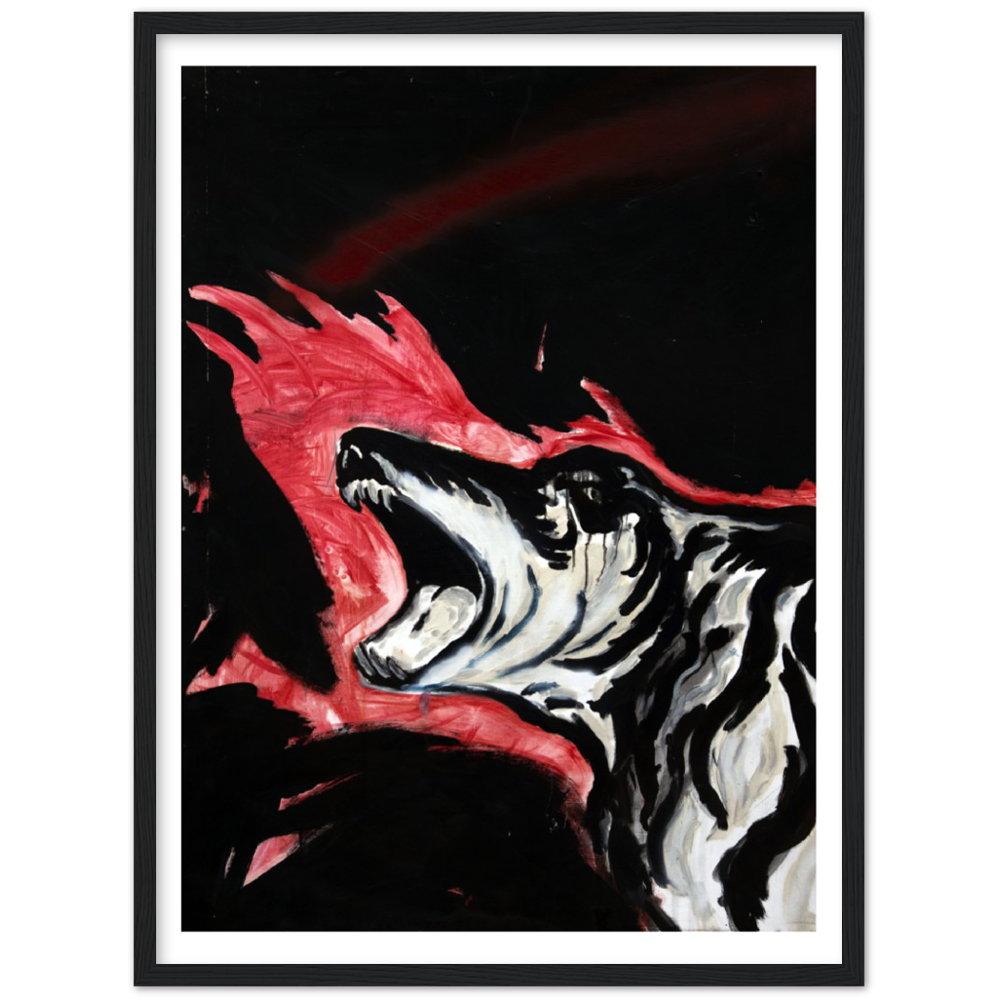Untitled (Laughing Dog, Flames)