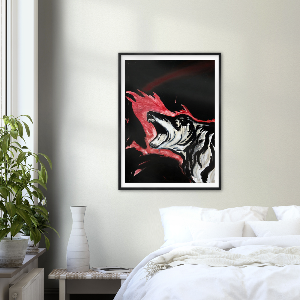 Untitled (Laughing Dog, Flames)