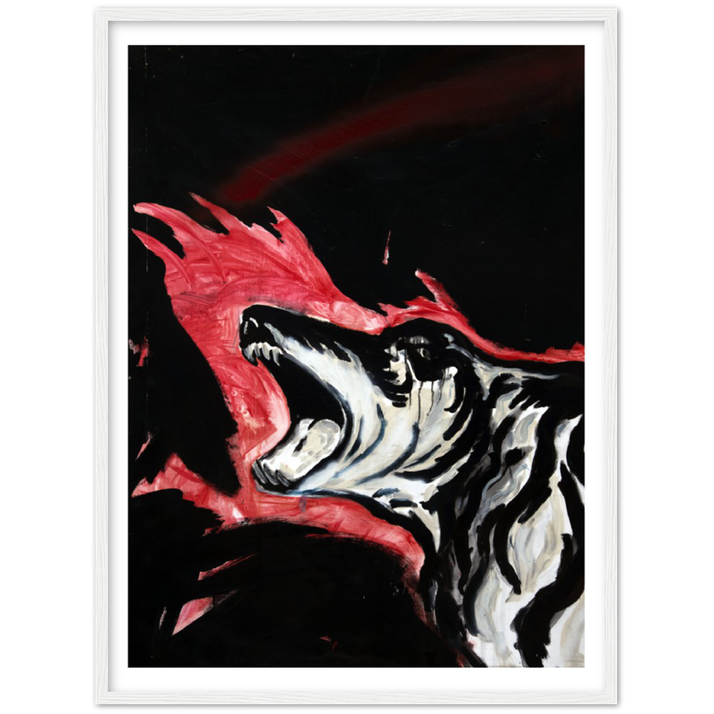 Untitled (Laughing Dog, Flames)