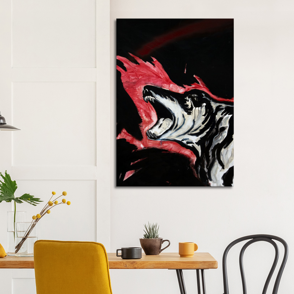 Untitled (Laughing Dog, Flames)