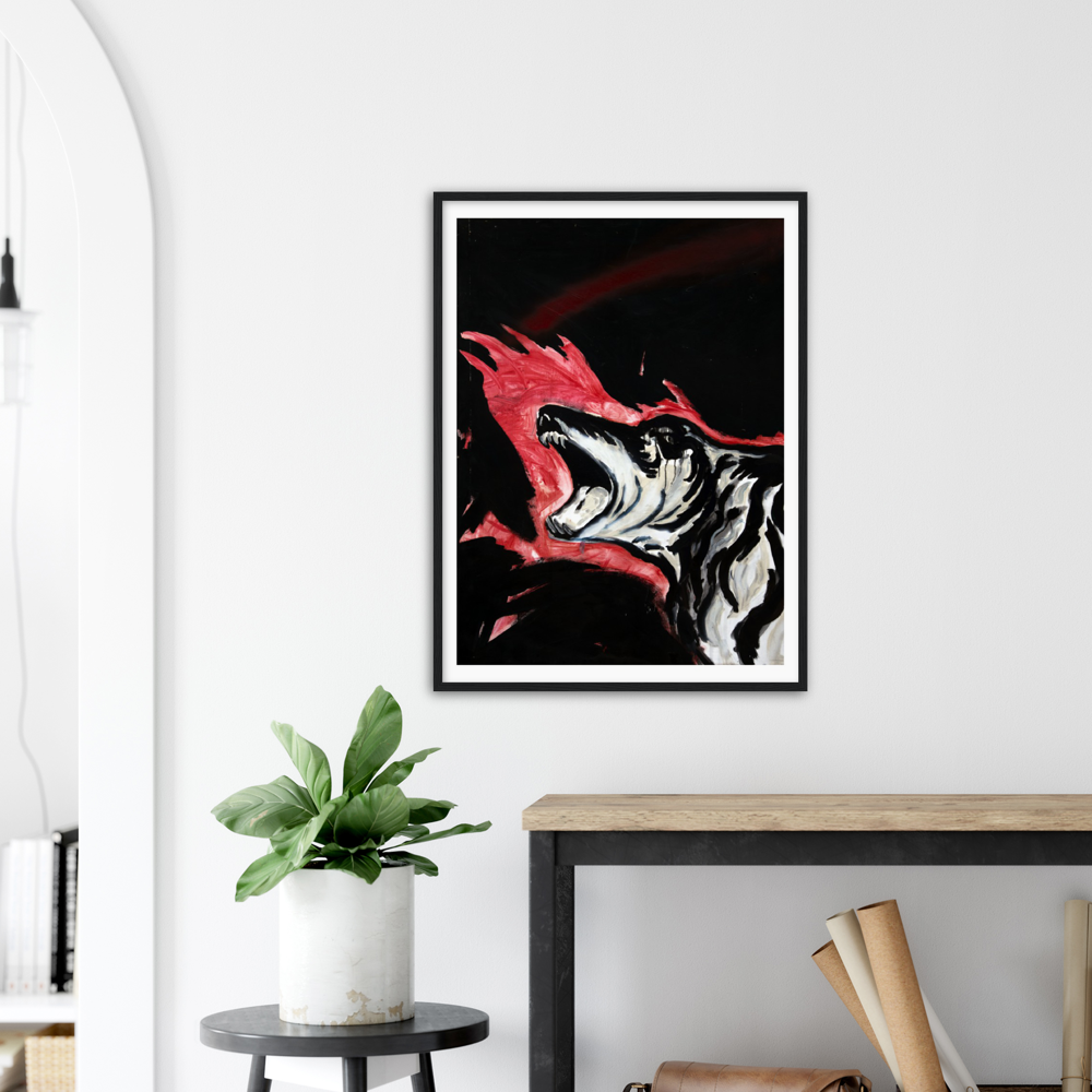 Untitled (Laughing Dog, Flames)