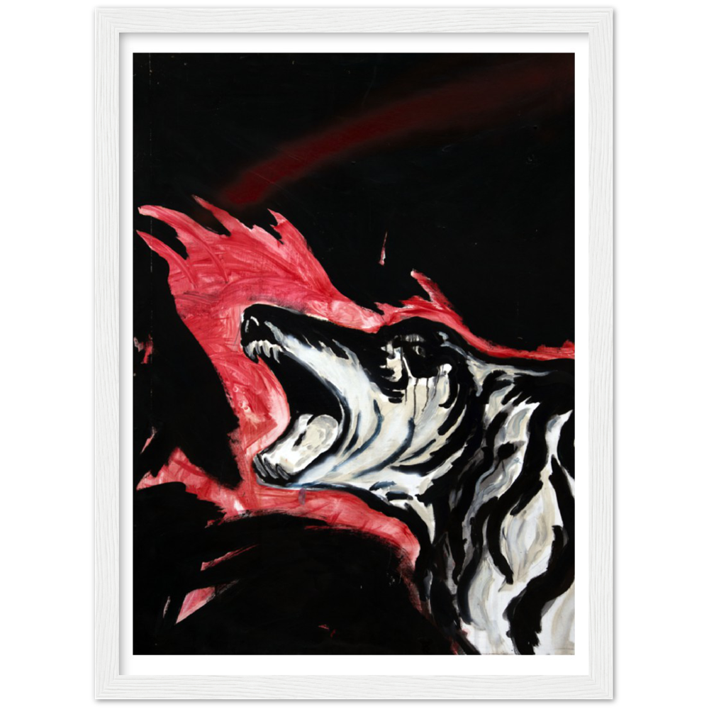Untitled (Laughing Dog, Flames)