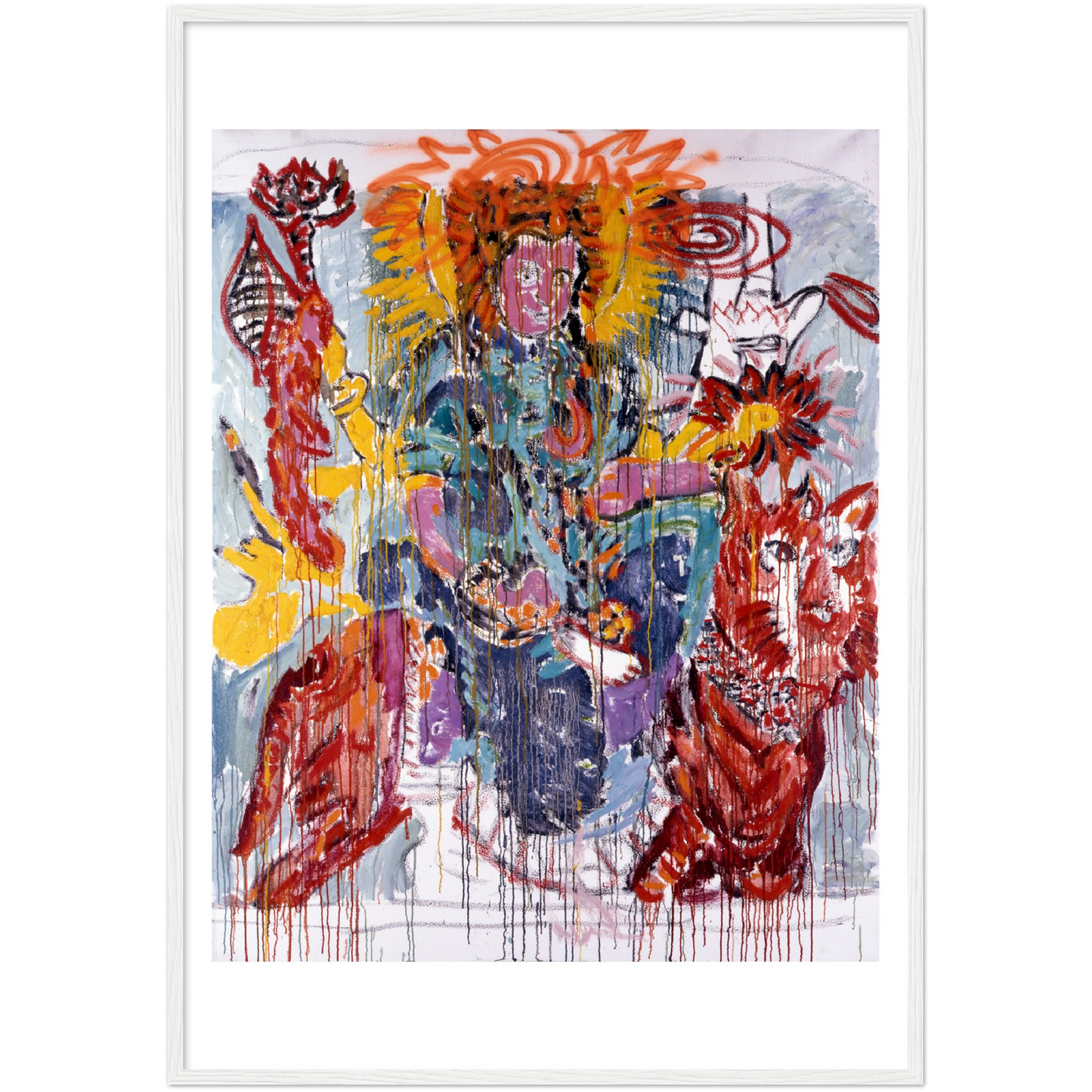 Untitled (Blue Durga with Weapons and Implements)