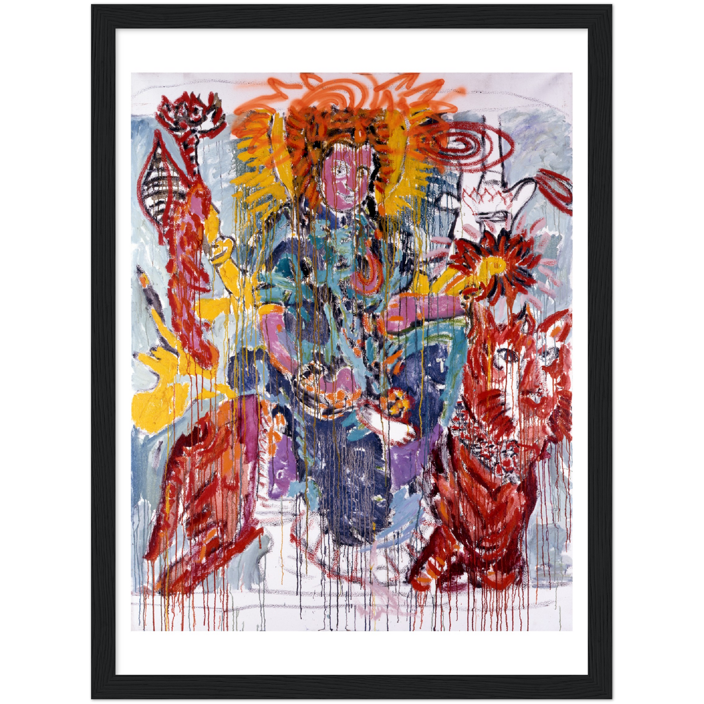 Untitled (Blue Durga with Weapons and Implements)