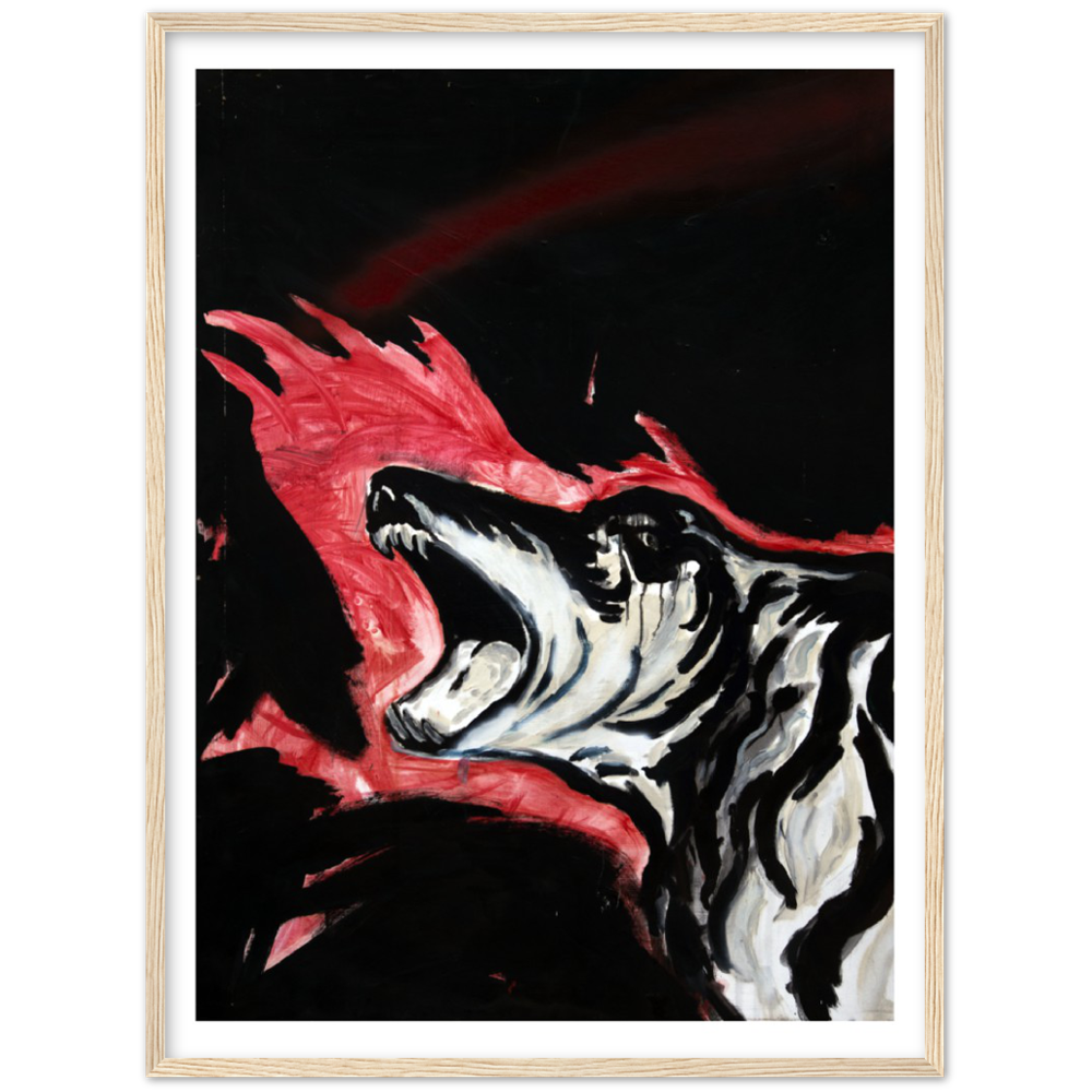 Untitled (Laughing Dog, Flames)