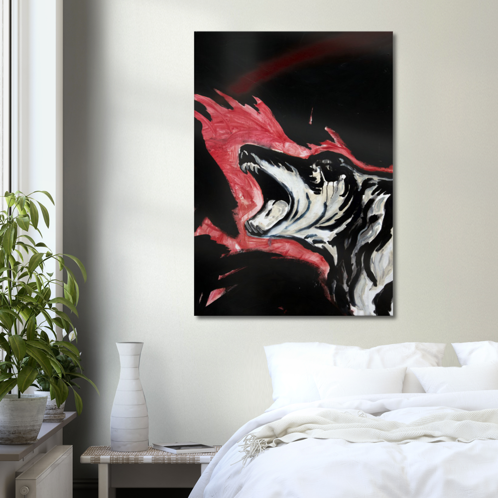 Untitled (Laughing Dog, Flames)