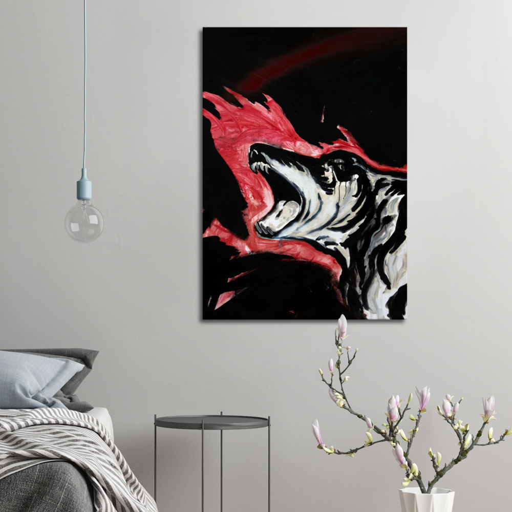 Untitled (Laughing Dog, Flames)