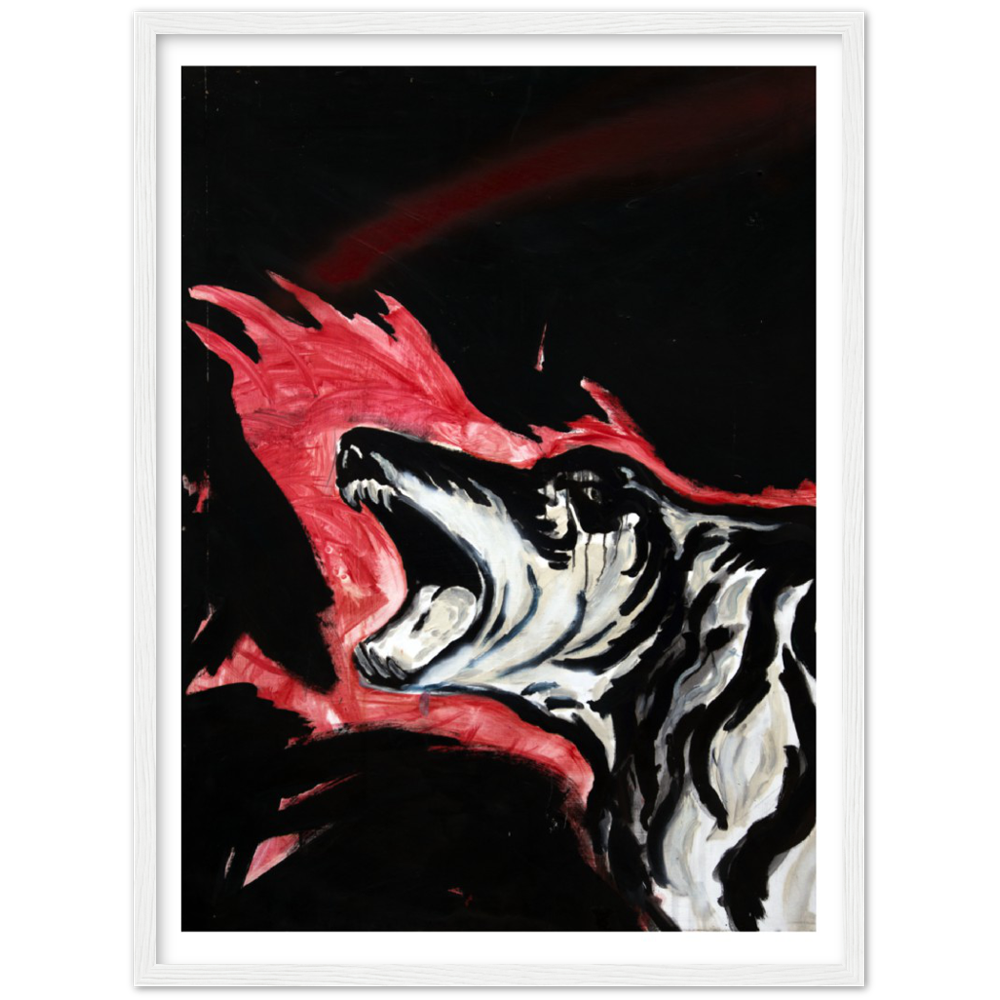 Untitled (Laughing Dog, Flames)