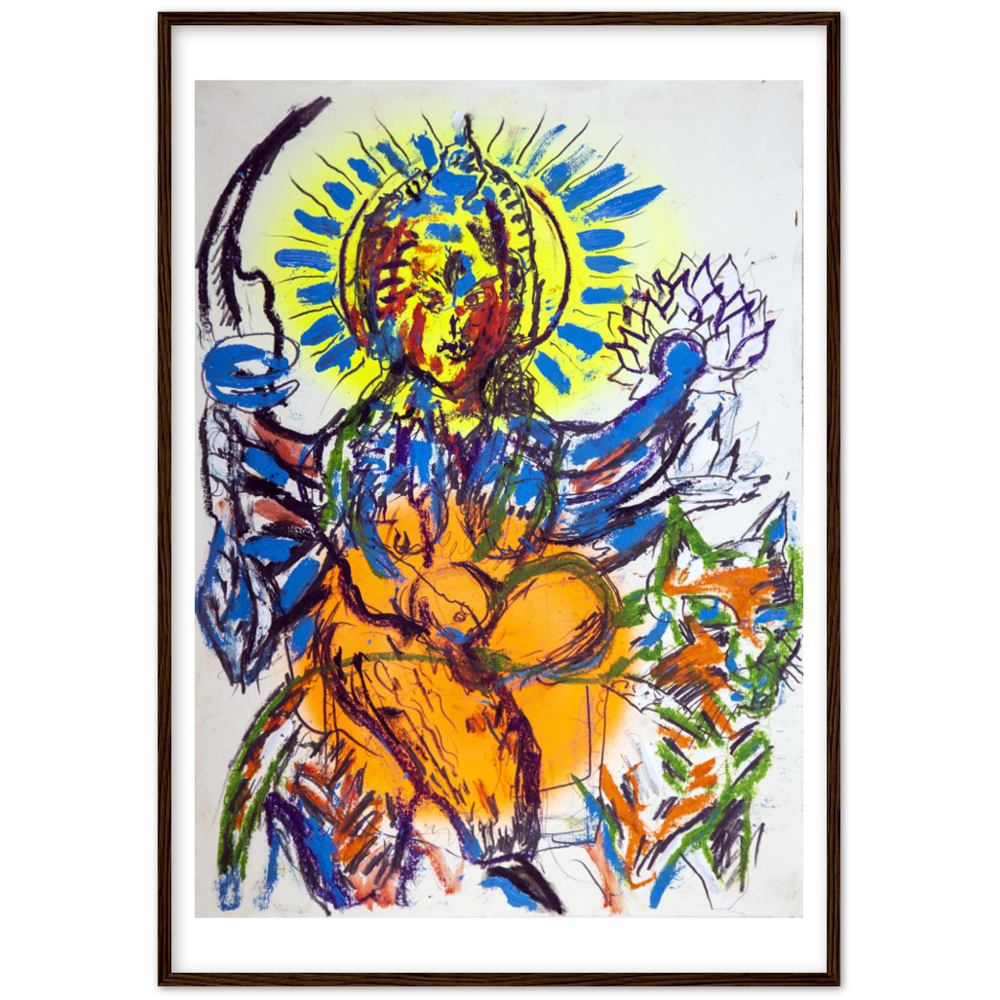 Untitled (Radiant Blue Durga, Orange Tiger)