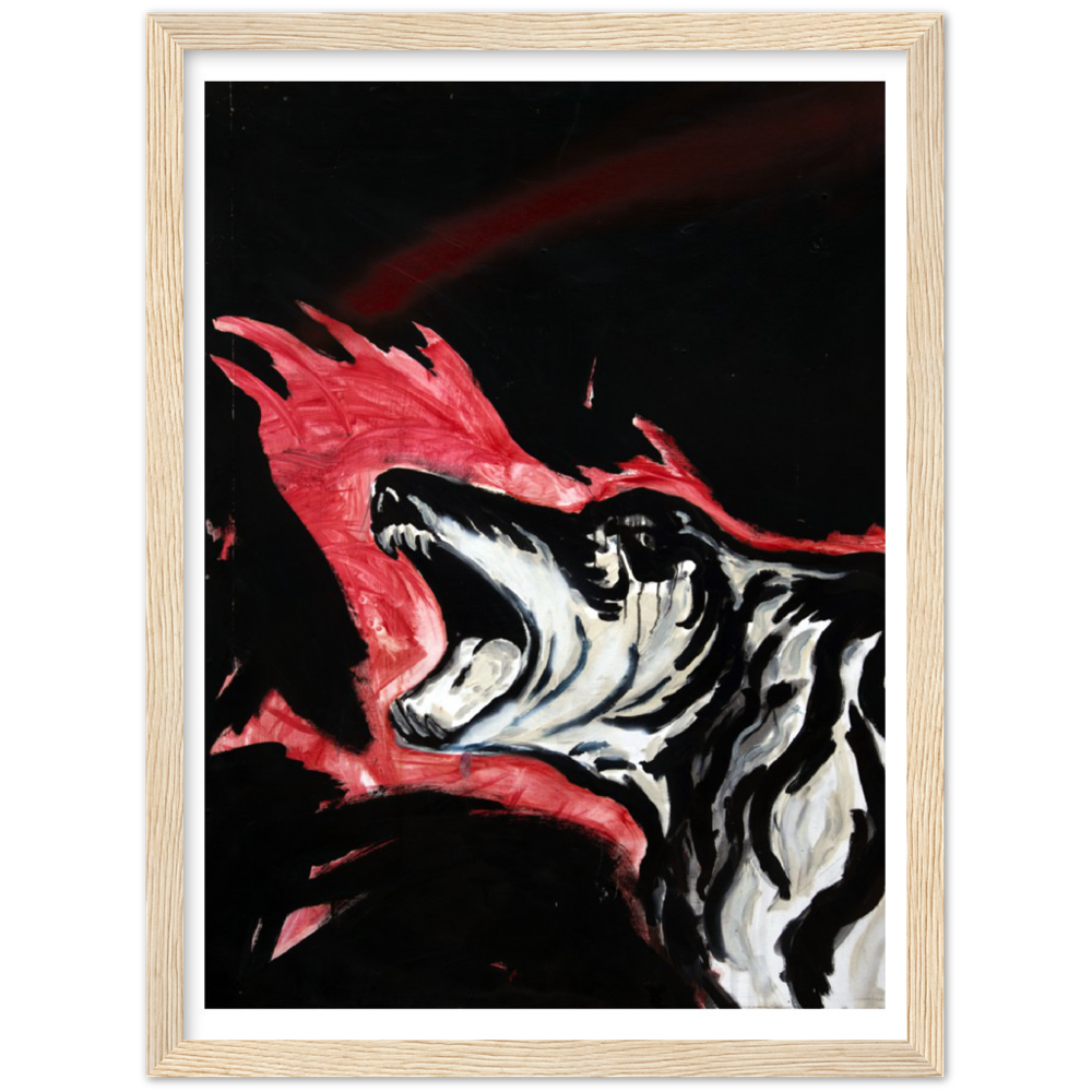 Untitled (Laughing Dog, Flames)