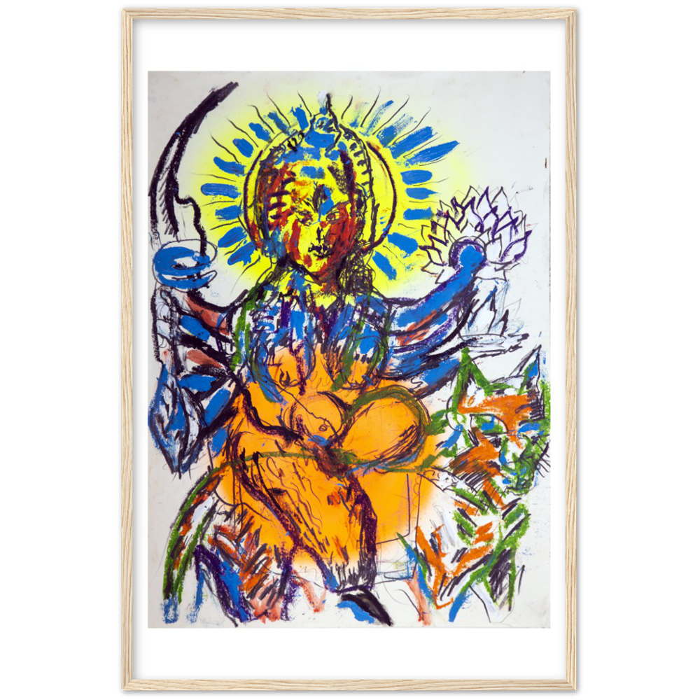 Untitled (Radiant Blue Durga, Orange Tiger)
