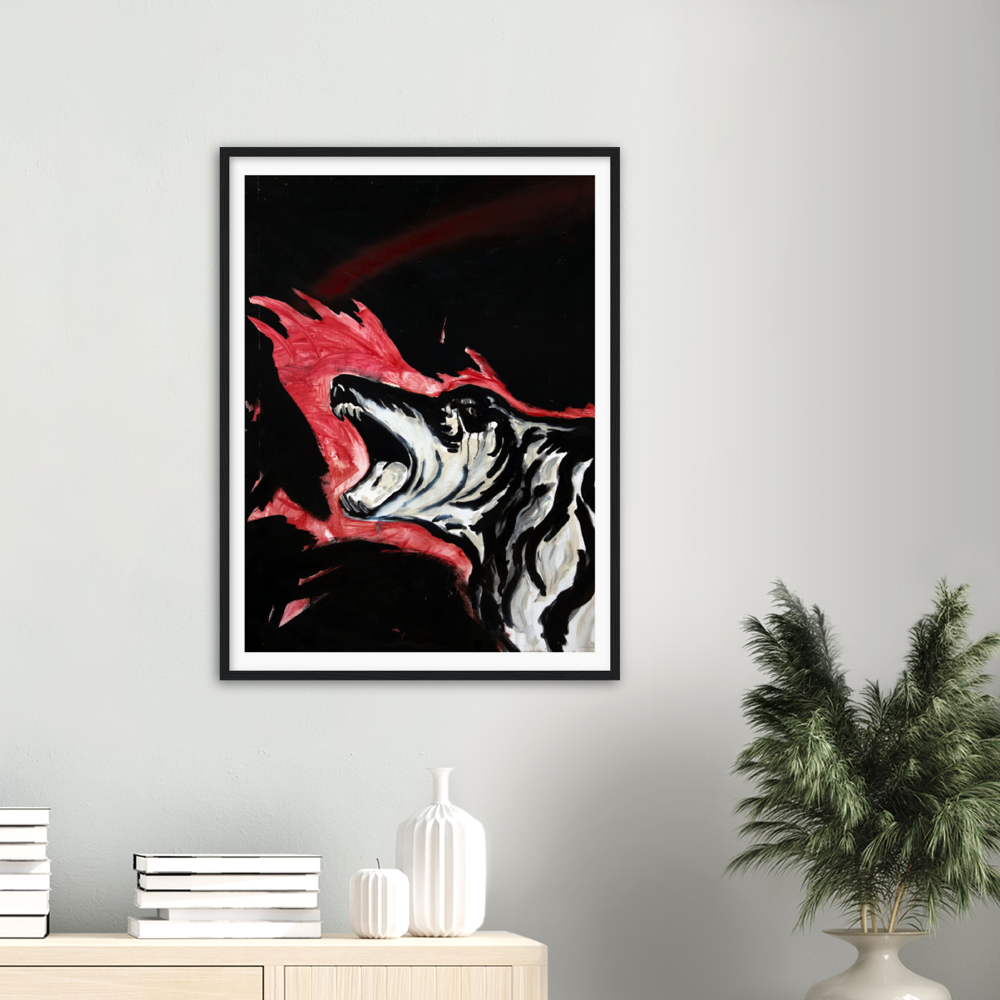Untitled (Laughing Dog, Flames)