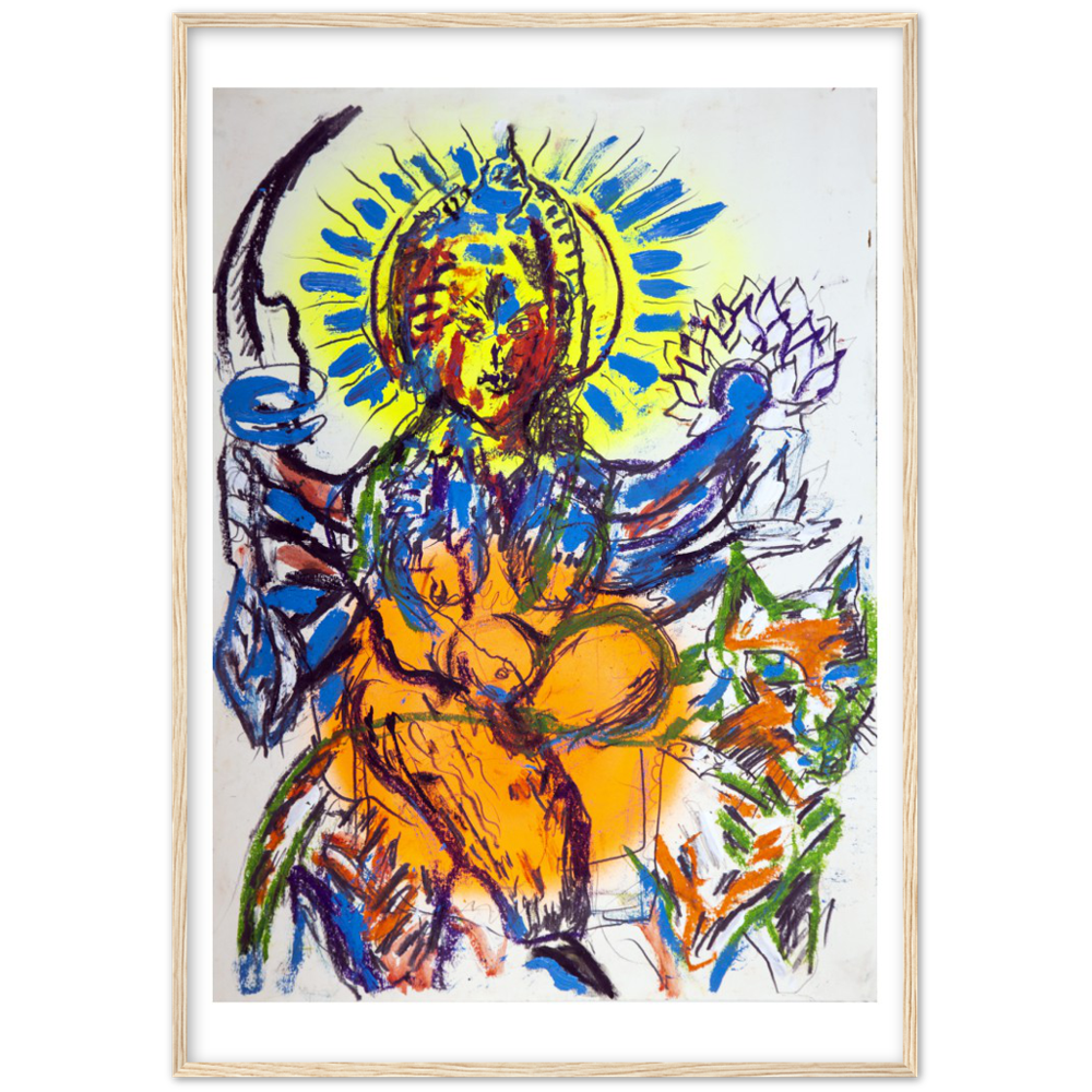 Untitled (Radiant Blue Durga, Orange Tiger)