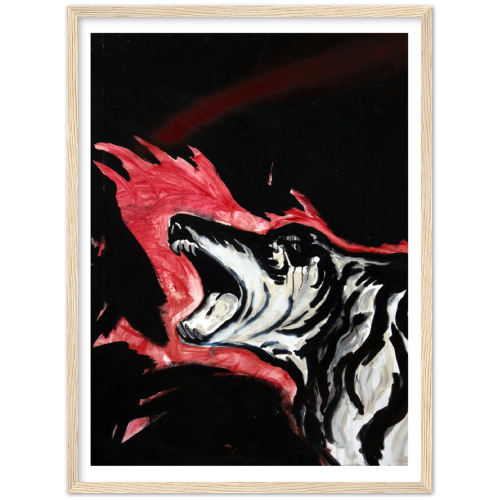 Untitled (Laughing Dog, Flames)