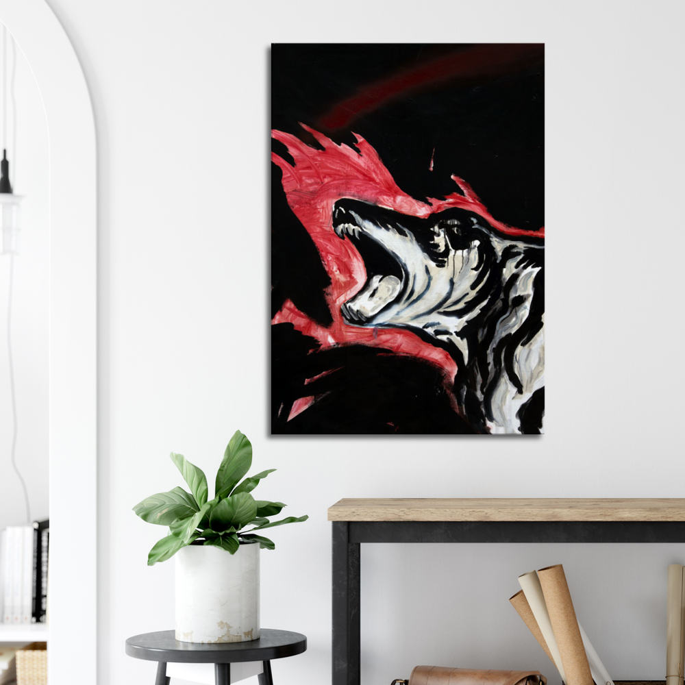 Untitled (Laughing Dog, Flames)