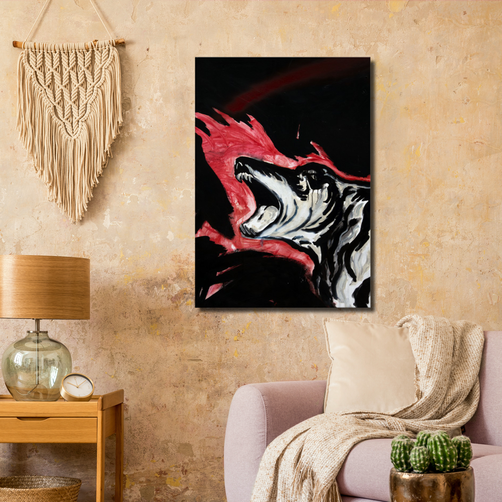 Untitled (Laughing Dog, Flames)