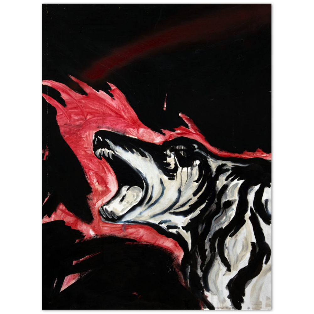 Untitled (Laughing Dog, Flames)