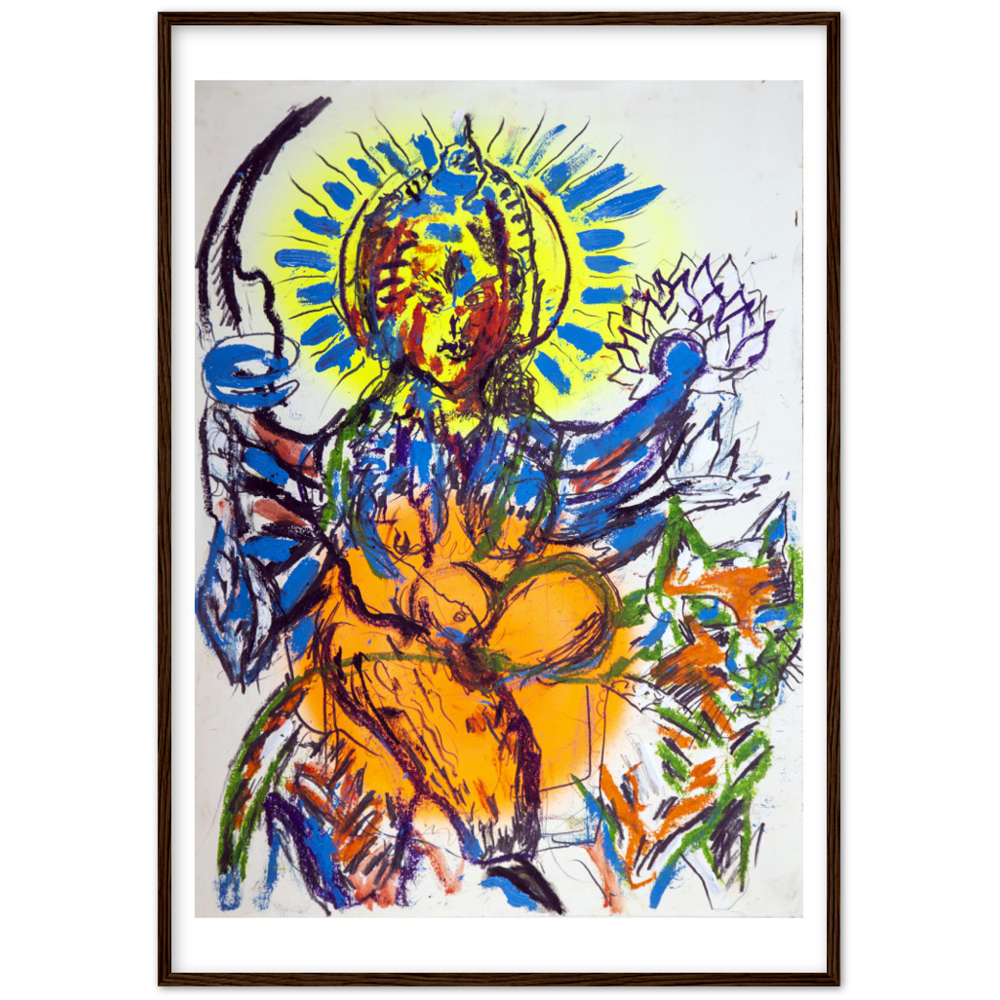 Untitled (Radiant Blue  Durga, Orange Tiger)