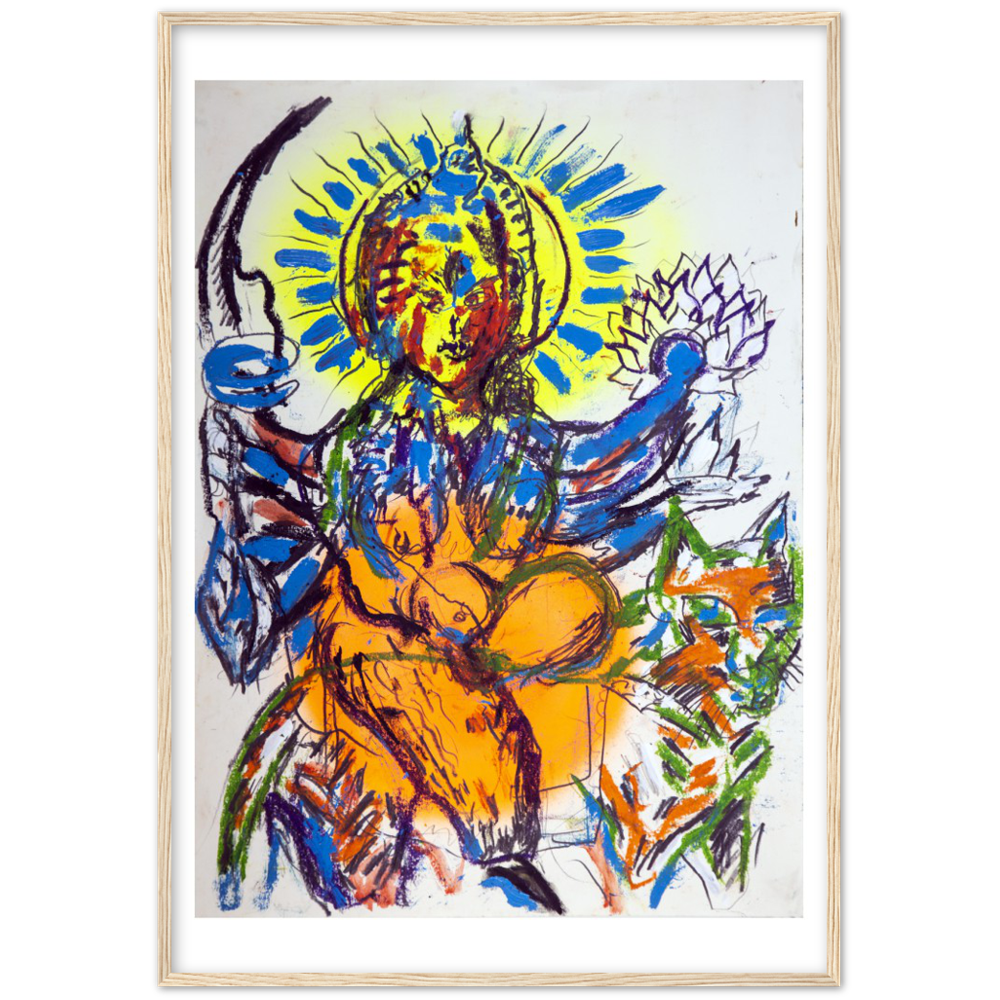 Untitled (Radiant Blue  Durga, Orange Tiger)