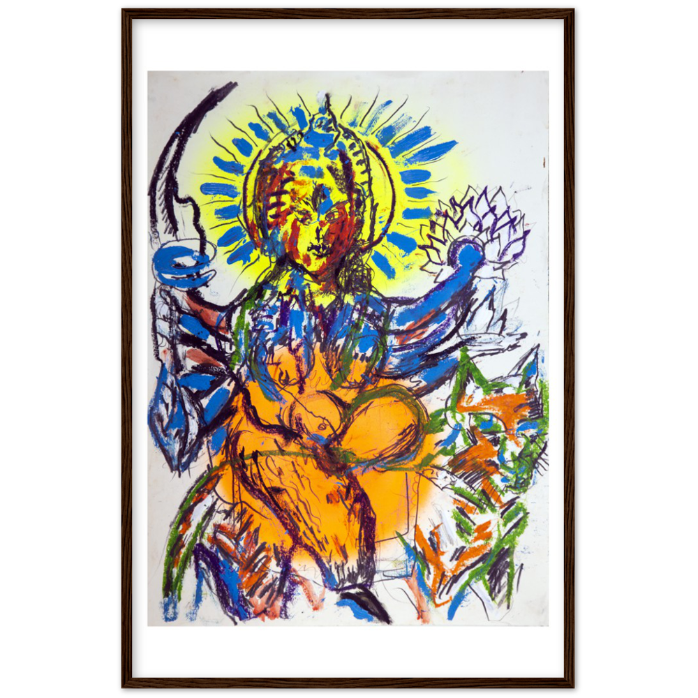 Untitled (Radiant Blue  Durga, Orange Tiger)